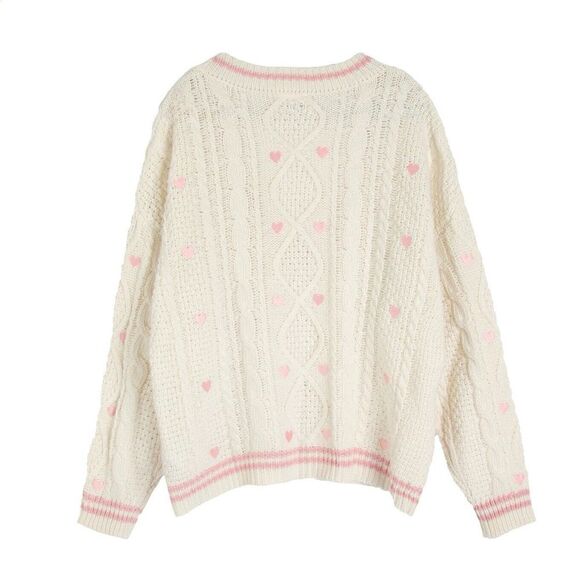 Taylor Swift Official Lover Album Heart Embroidered Cardigan Size XL/2XL in hand - Picture 2 of 7